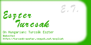 eszter turcsak business card